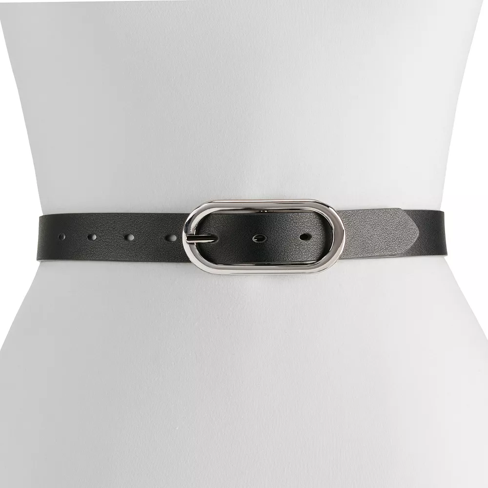Women's & Plus LC Lauren Conrad Reversible Center Bar Buckle Belt