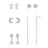 LC Lauren Conrad 5-pack Silver-Tone Celestial Earring Set