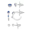 LC Lauren Conrad Simulated Crystal Earring Set