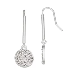 LC Lauren Conrad Pave Disc Drop Earrings