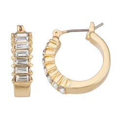 LC Lauren Conrad Baguette Hoop Earrings