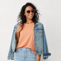 Petite LC Lauren Conrad Puff Sleeve Top