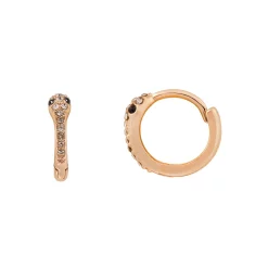 LC Lauren Conrad Gold Tone Simulated Crystal Snake Nickel Free Hoop Earrings