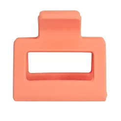 LC Lauren Conrad Medium Coral Rectangle Rubber Coated Claw Clip