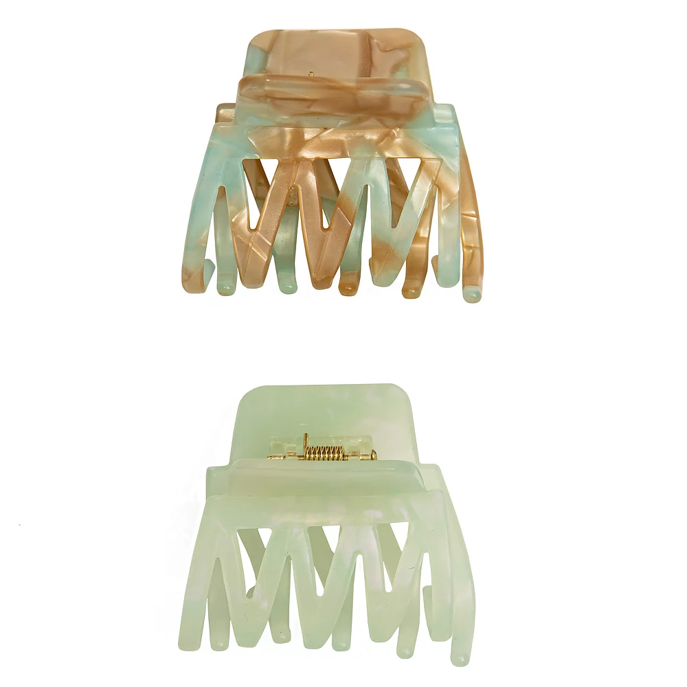 LC Lauren Conrad Pastel Mint Matte Acetate Claw Clip Set of 2