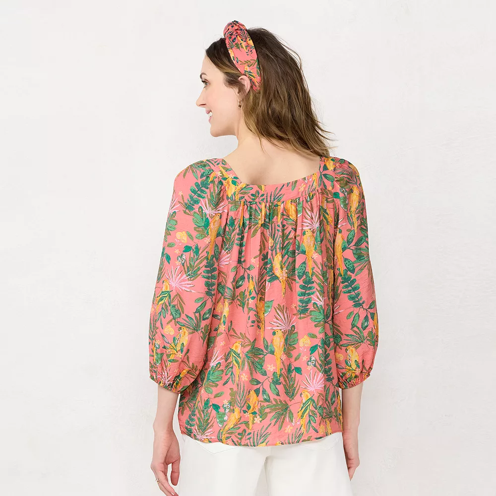 Women's LC Lauren Conrad Squareneck Peasant Top - Image 16