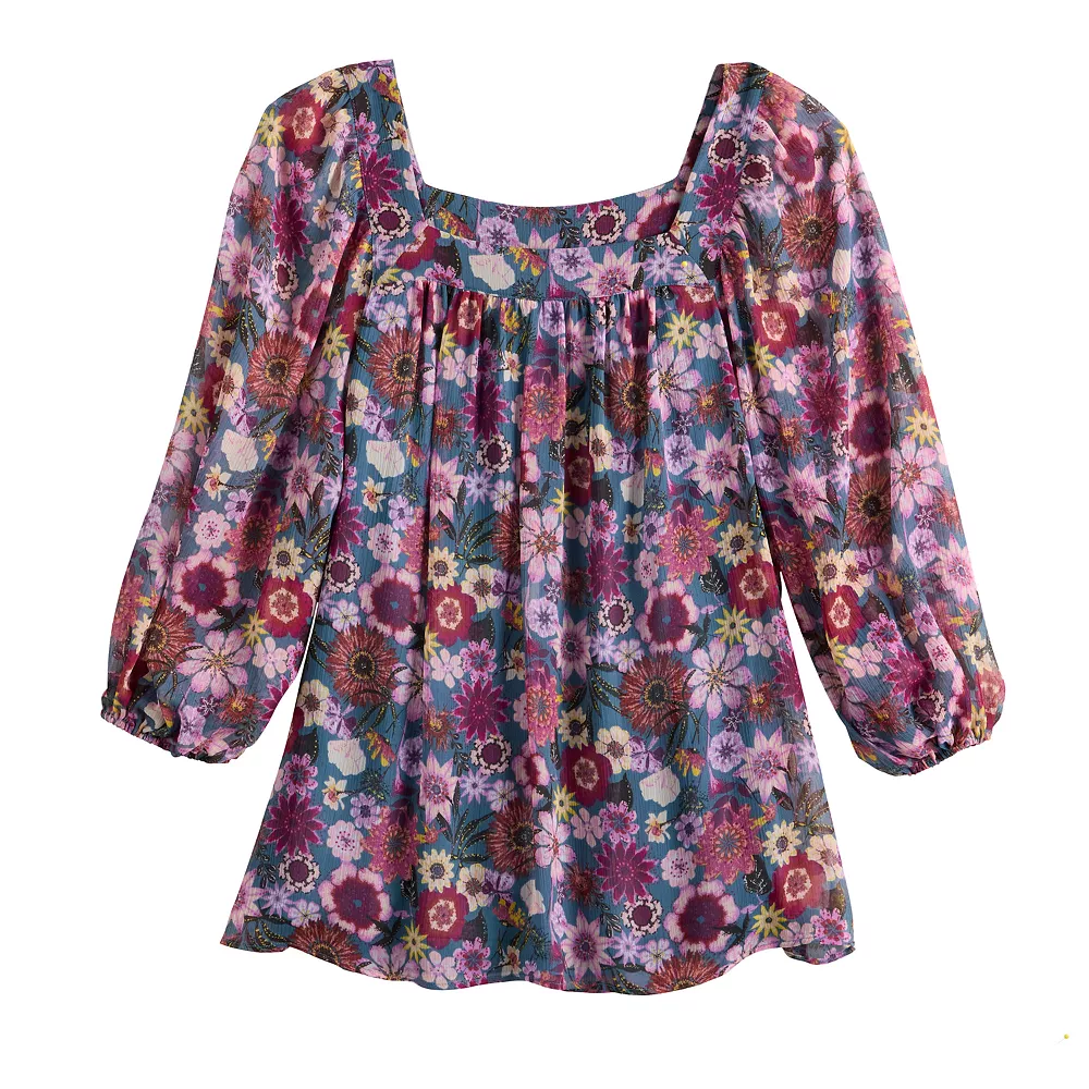 Women's LC Lauren Conrad Squareneck Peasant Top - Image 17