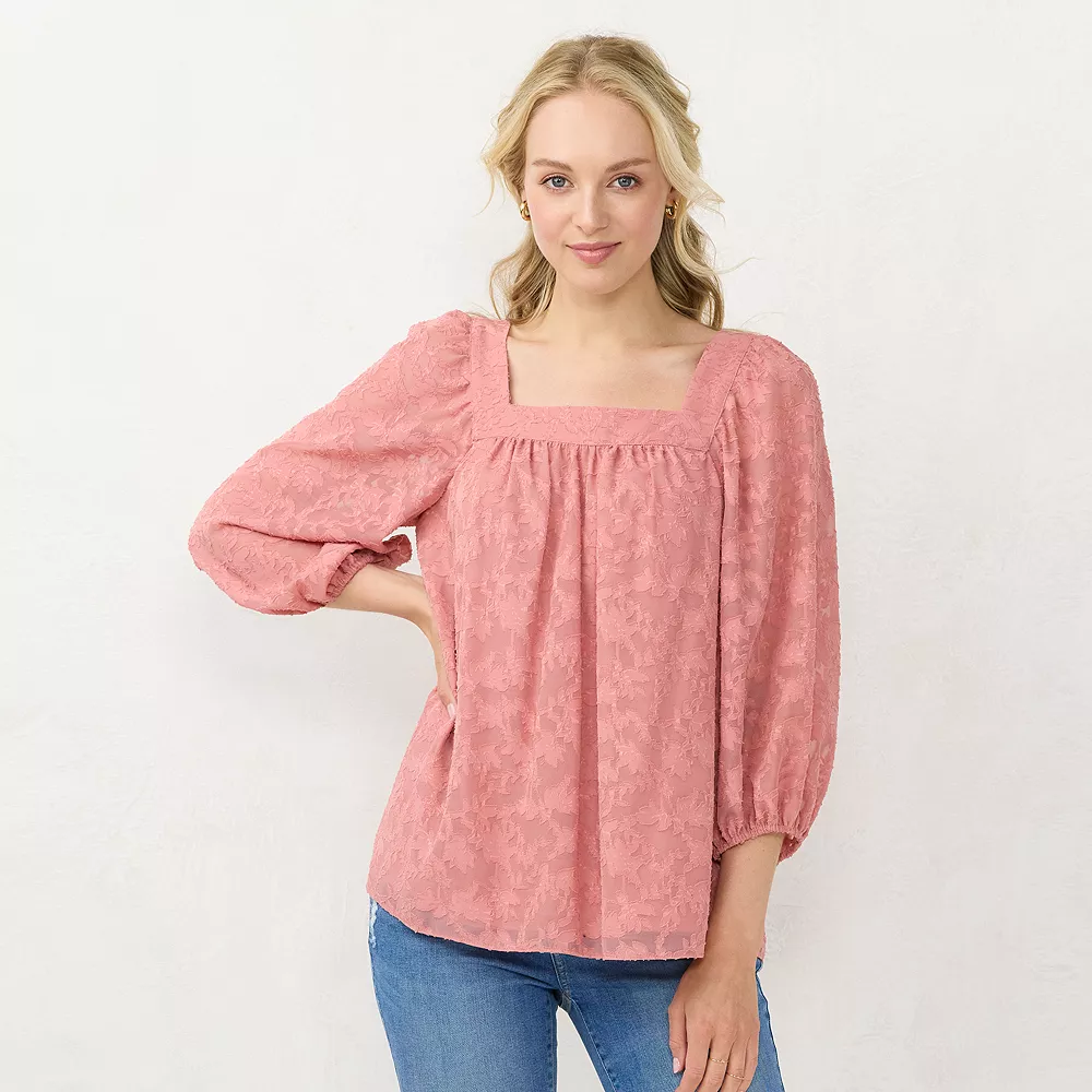 Women's LC Lauren Conrad Squareneck Peasant Top - Image 10