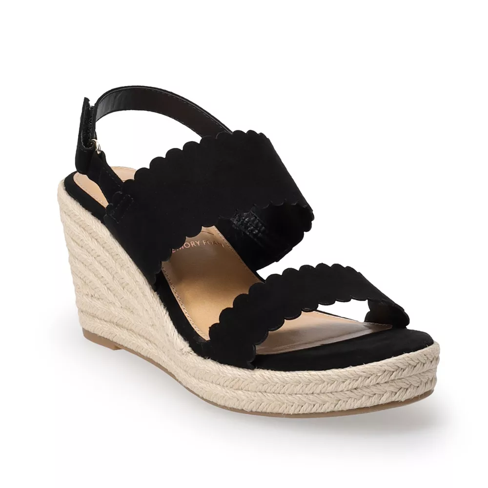 LC Lauren Conrad Cactus Flower Women's Wedge Sandals - Image 2