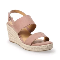 LC Lauren Conrad Cactus Flower Women's Wedge Sandals