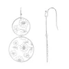 LC Lauren Conrad Silver Tone Floral Filigree Nickel Free Double Drop Earrings