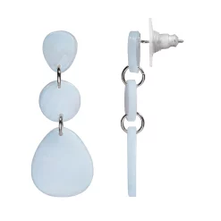 LC Lauren Conrad Resin Nickel Free Triple Drop Earrings