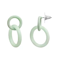 LC Lauren Conrad Interlocking Resin Loop Nickel Free Double Drop Earrings