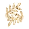 LC Lauren Conrad Gold Tone Wide Leaf Wrap Ring