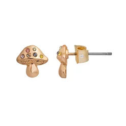 LC Lauren Conrad Multicolor Simulated Crystal Mushroom Nickel Free Stud Earrings