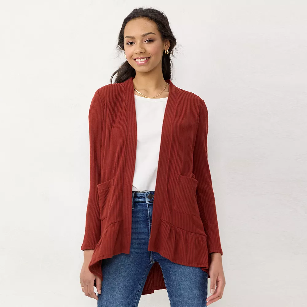 Petite LC Lauren Conrad Layering Long Cardigan - Image 2