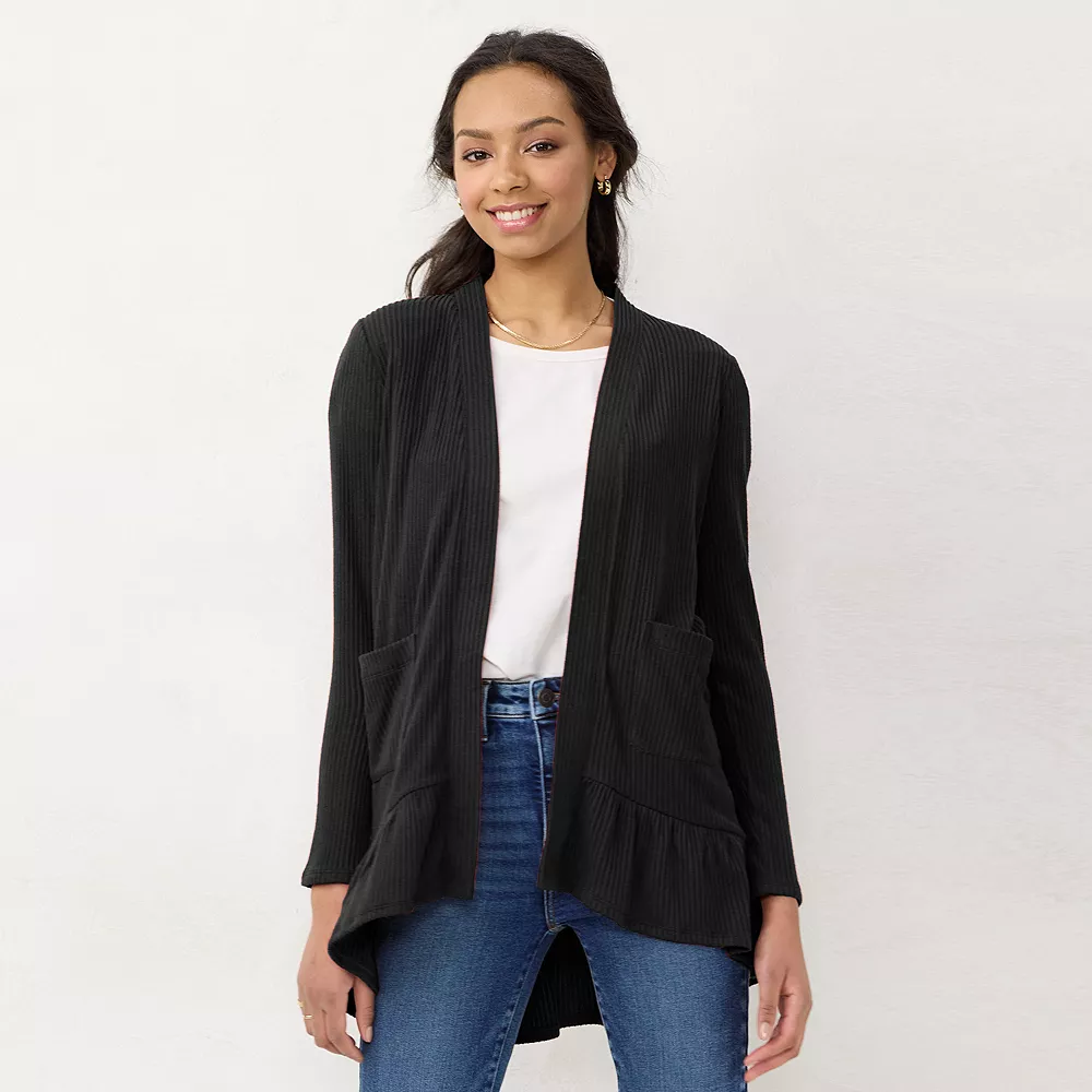 Petite LC Lauren Conrad Layering Long Cardigan - Image 3