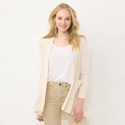 Petite LC Lauren Conrad Layering Long Cardigan