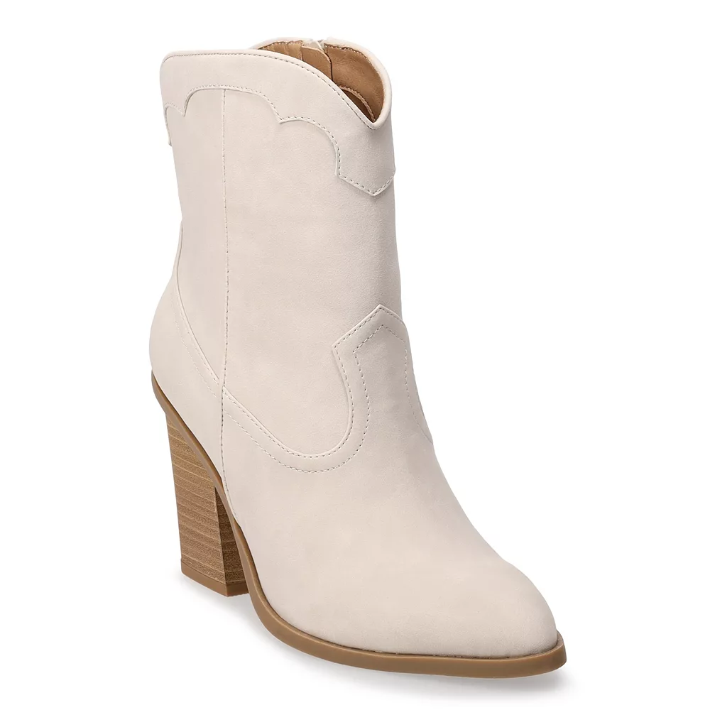 LC Lauren Conrad Women's Curve Top Western Boots