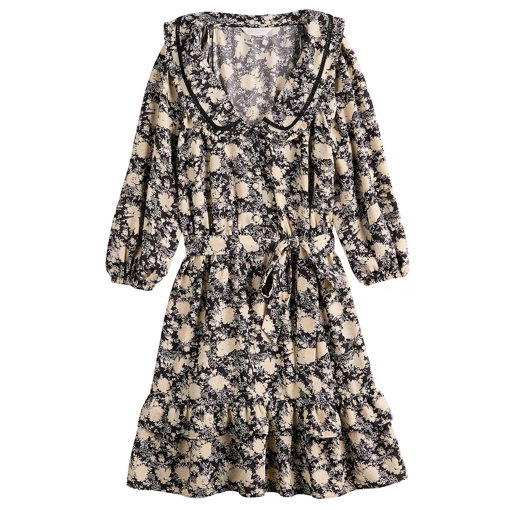 Women's LC Lauren Conrad Ruffle Chiffon Shirt Dress - Image 4