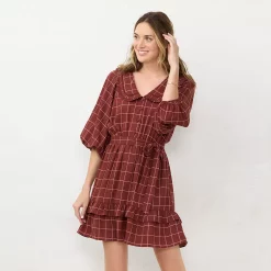 Women's LC Lauren Conrad Ruffle Chiffon Shirt Dress
