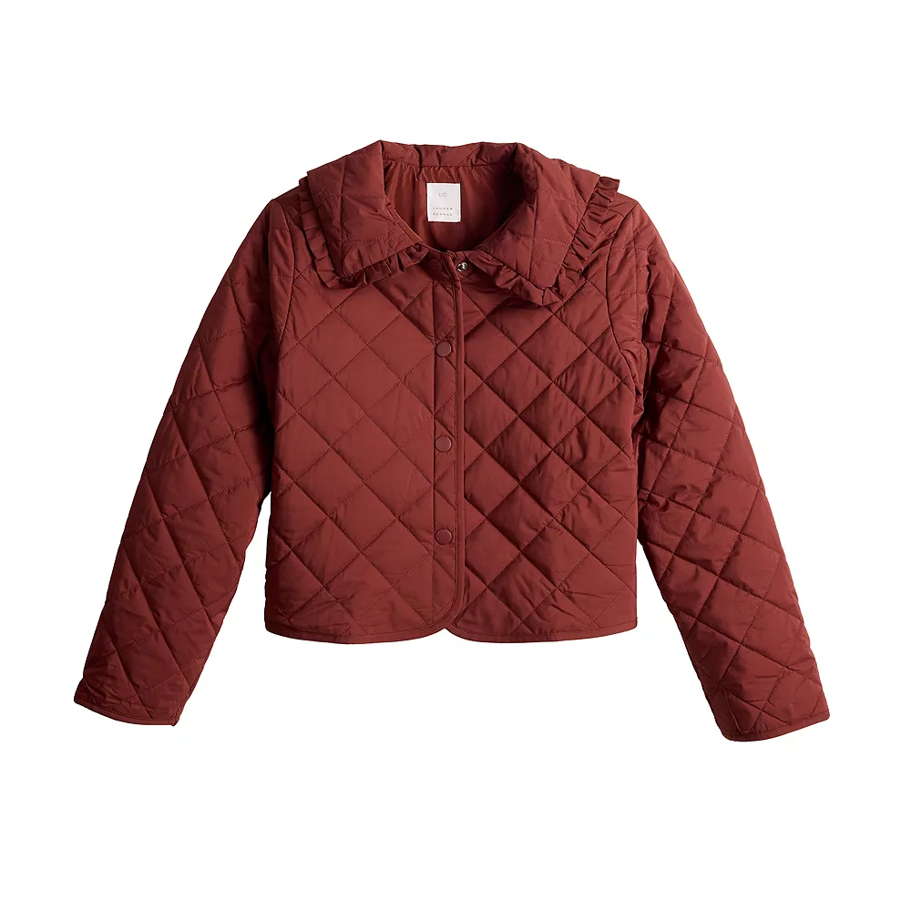 Women's LC Lauren Conrad Ruffle Quilted Jacket - Image 6