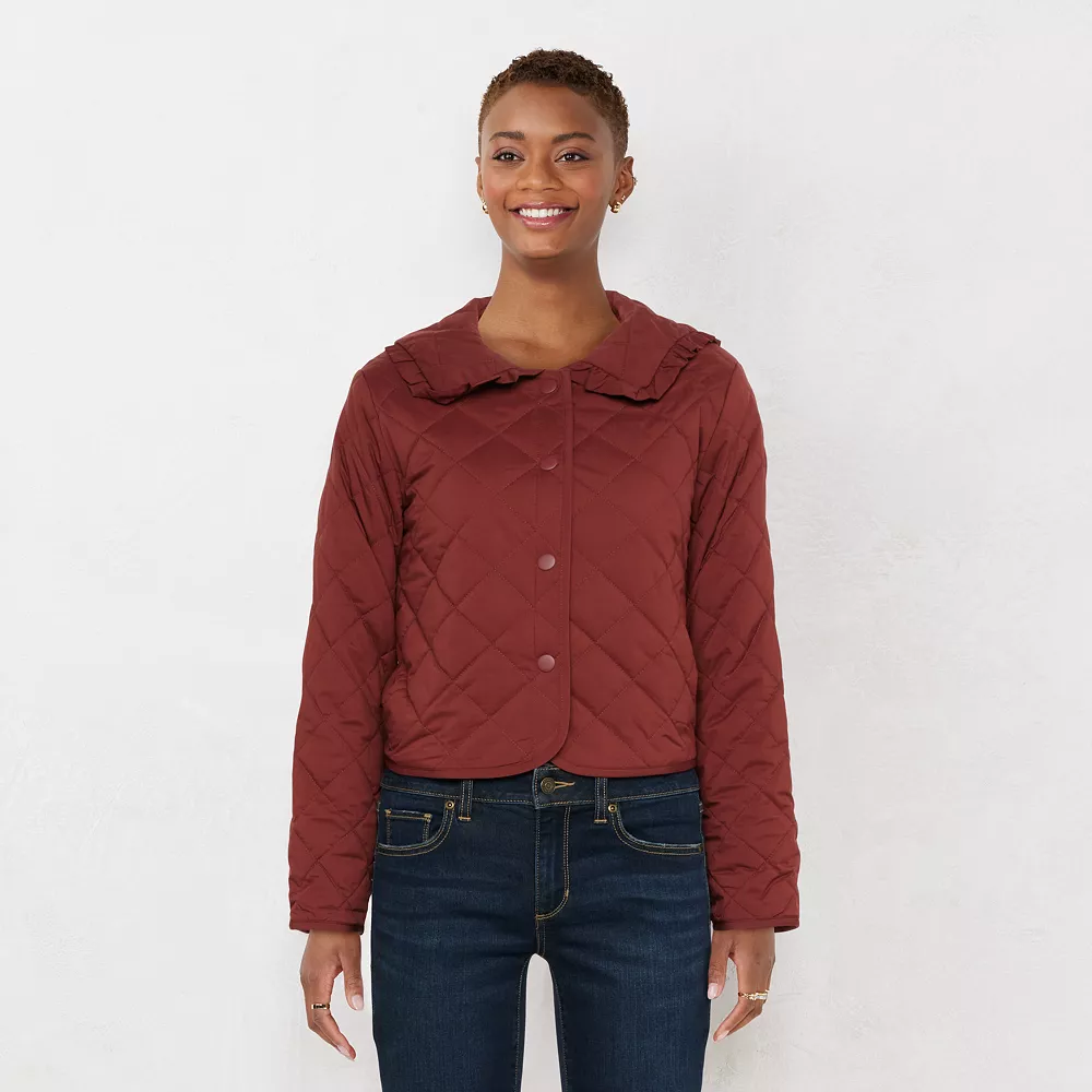 Women's LC Lauren Conrad Ruffle Quilted Jacket - Image 2