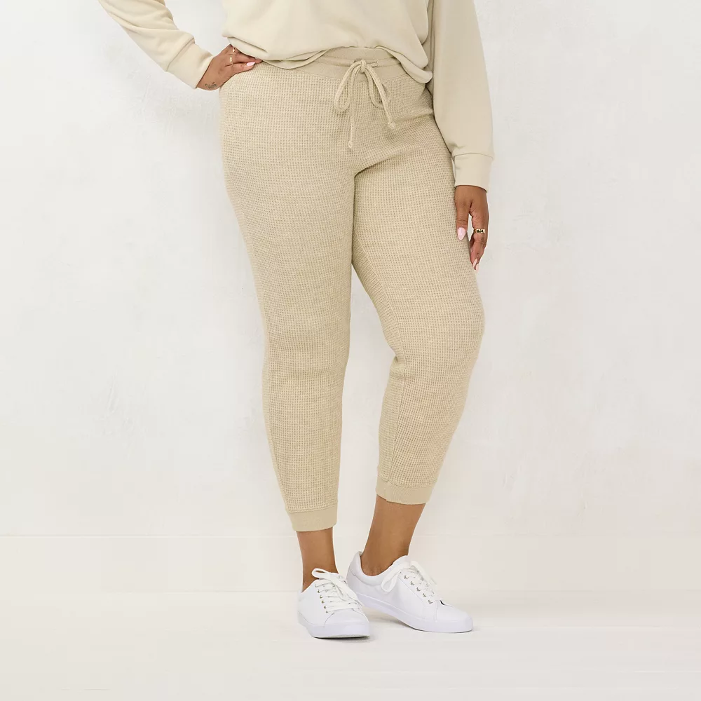 Plus Size LC Lauren Conrad High-Waist Jogger Leggings - Image 2