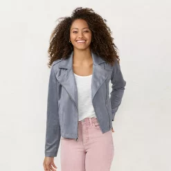 Women's LC Lauren Conrad Suede Moto Jacket