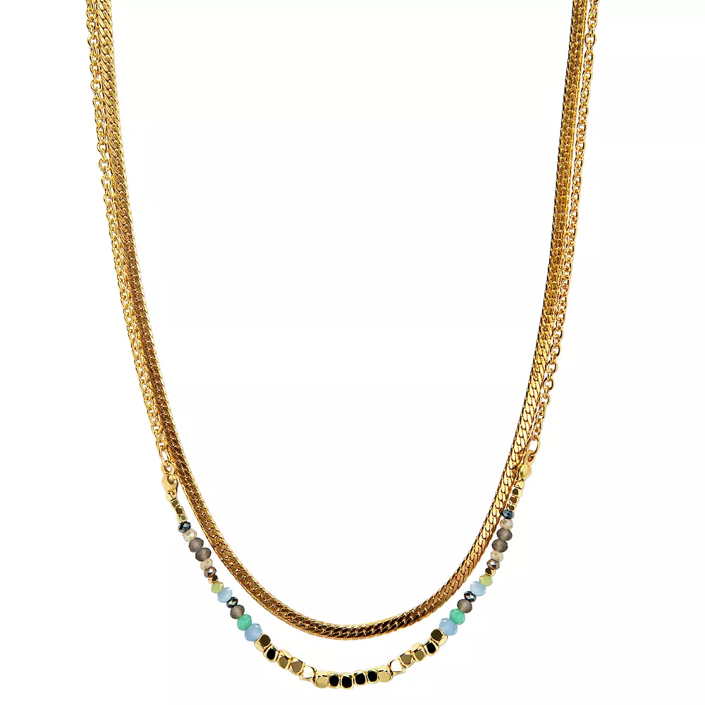 LC Lauren Conrad 2 Row Frontal Necklace