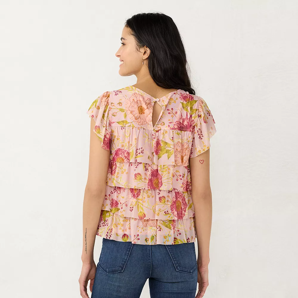 Women's LC Lauren Conrad Tiered Ruffle Top - Image 5