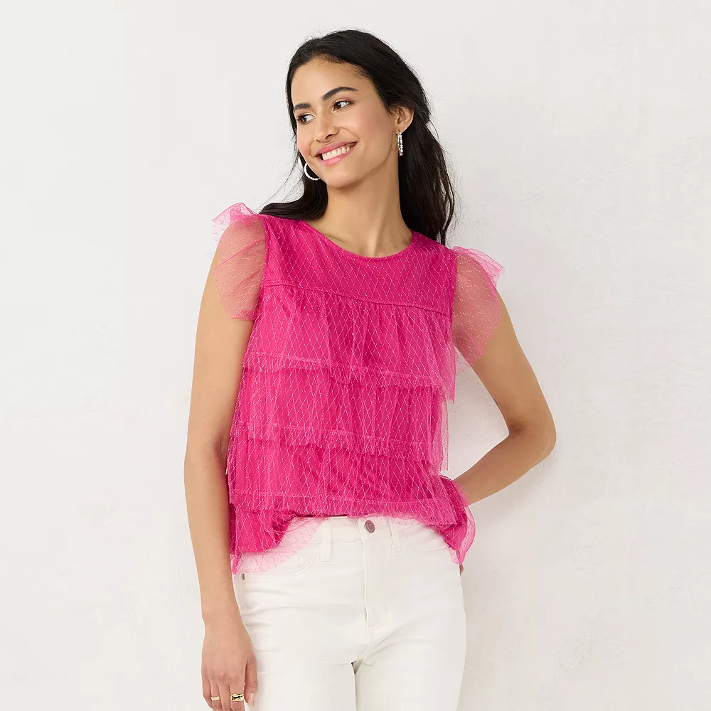 Women's LC Lauren Conrad Tiered Ruffle Top - Image 4