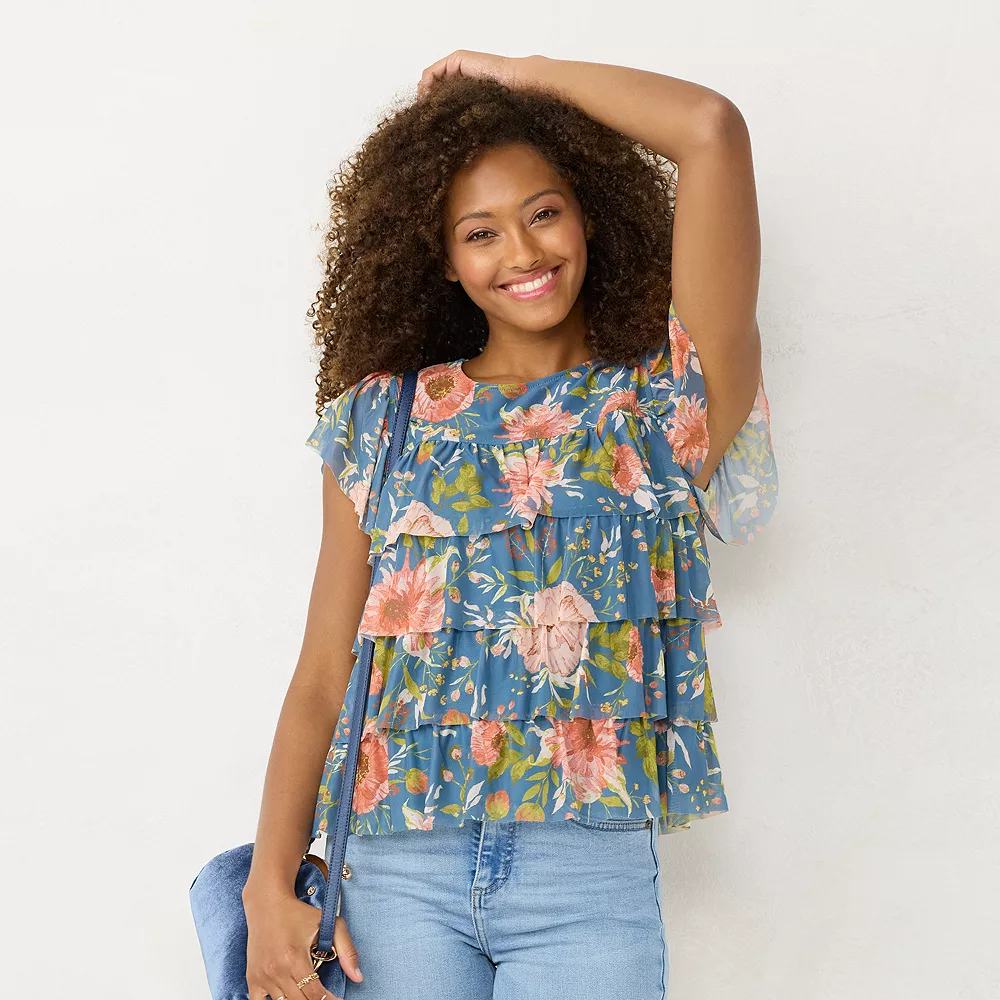 Women's LC Lauren Conrad Tiered Ruffle Top - Image 2