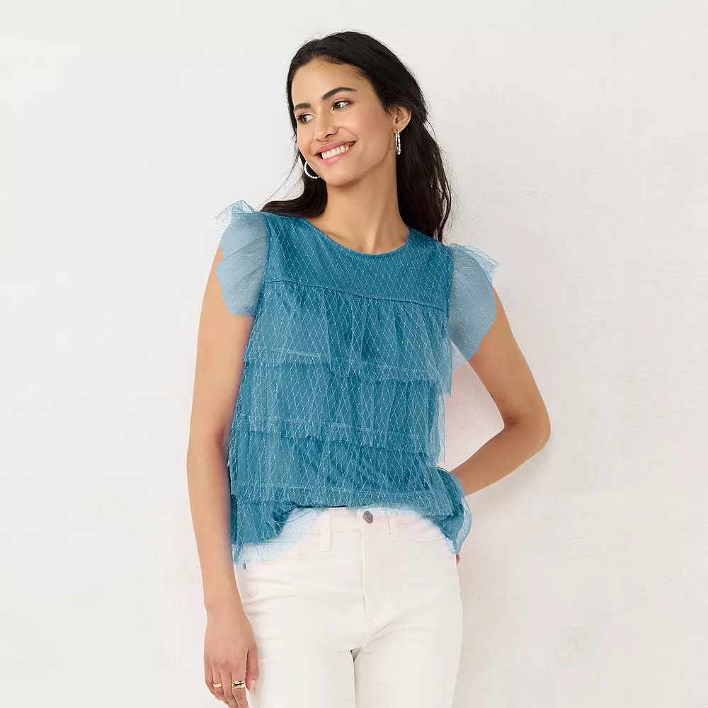 Women's LC Lauren Conrad Tiered Ruffle Top