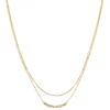 LC Lauren Conrad 2 Row Vined With Pearl Accent Bar Pendant Necklace