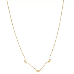 LC Lauren Conrad Engraved Leaf Stations Necklace