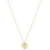 LC Lauren Conrad Pearl Accent Floral Cutout Heart Pendant Necklace