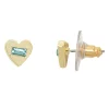 LC Lauren Conrad Crystal Baguette Heart Stud Earrings