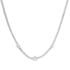 LC Lauren Conrad Silver Tone Metal Star Station Nickel Free Necklace