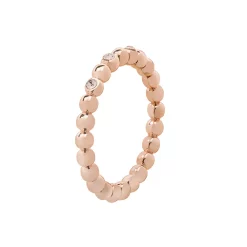 LC Lauren Conrad Gold Tone Simulated Crystal and Metal Ball Nickel Free Ring