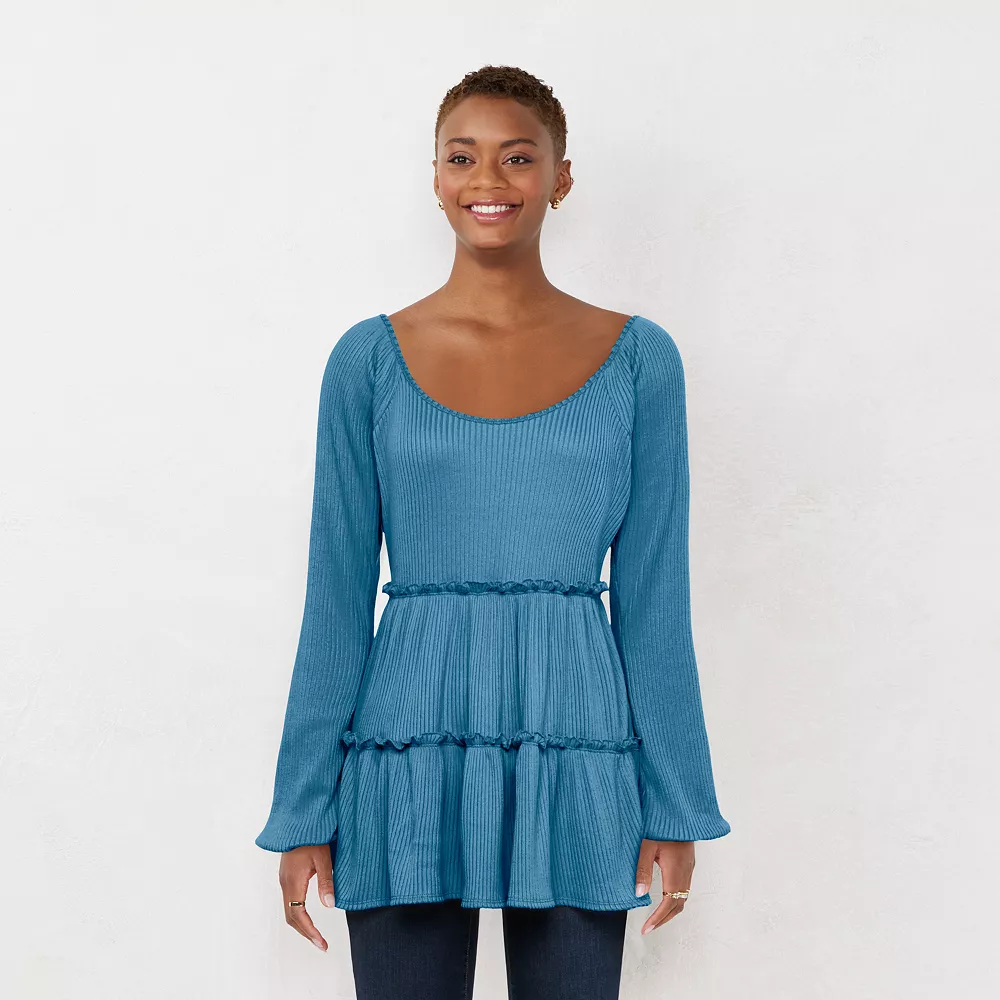 Women's LC Lauren Conrad Cozy Tiered Tunic - Image 2