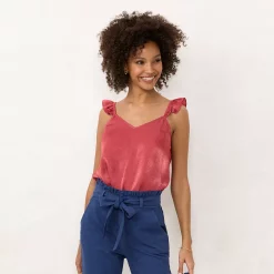 Women's LC Lauren Conrad Layering Scallop Tank