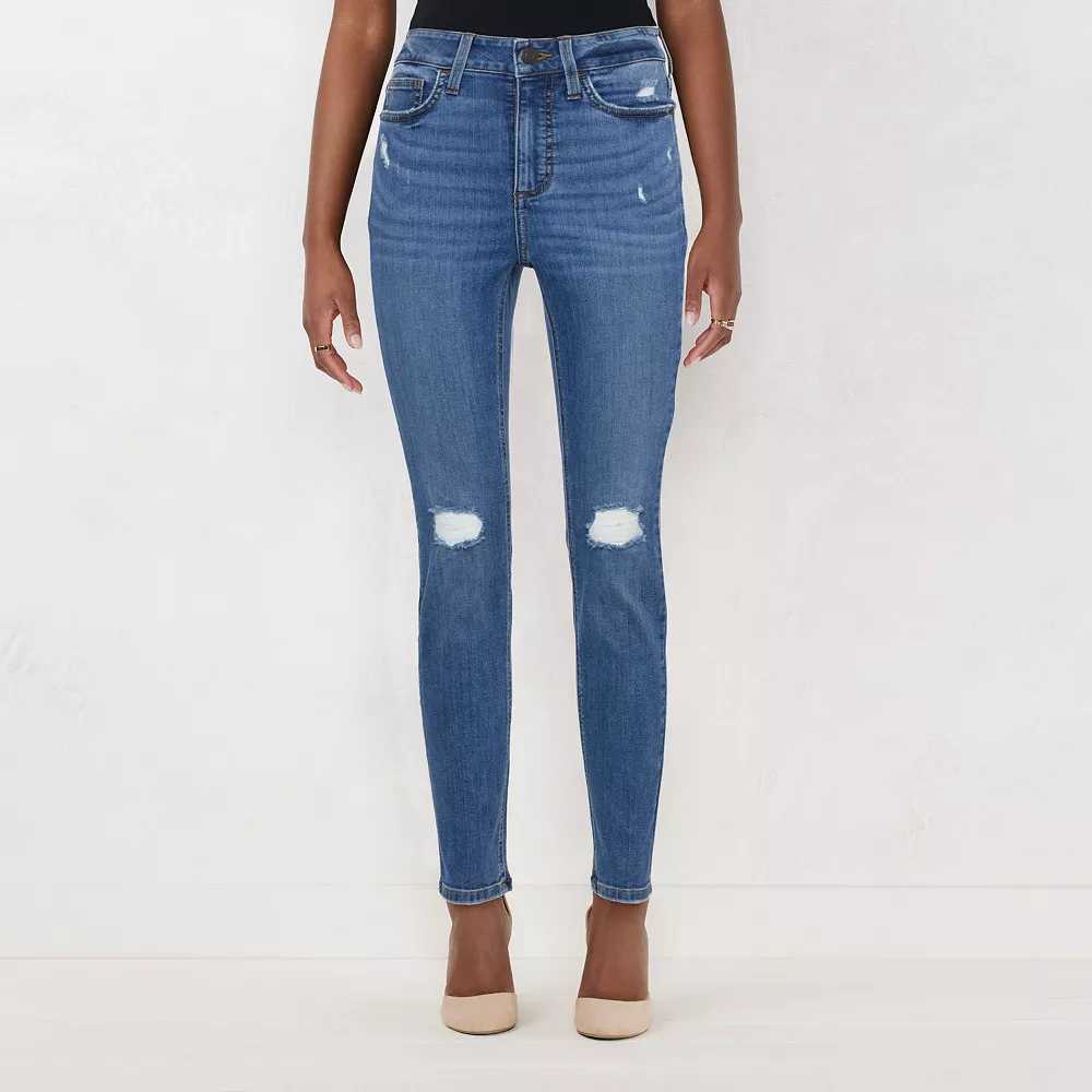 Petite LC Lauren Conrad High-Waist Skinny Ankle Jeans
