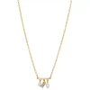 LC Lauren Conrad Gold Tone Bar with Simulated Pearls and Baguette Shaky Pendant Necklace