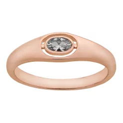 LC Lauren Conrad Rose Gold Tone Oval Simulated Crystal Nickel Free Ring
