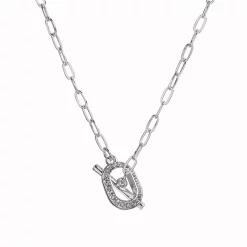 LC Lauren Conrad Silver Tone Link Chain Toggle Necklace