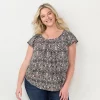 Plus Size LC Lauren Conrad Pleated Top