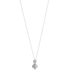 LC Lauren Conrad Silver Tone Crystal Pendant Necklace