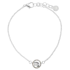 LC Lauren Conrad Silver Tone Crystal Virgo Zodiac Sign Bracelet