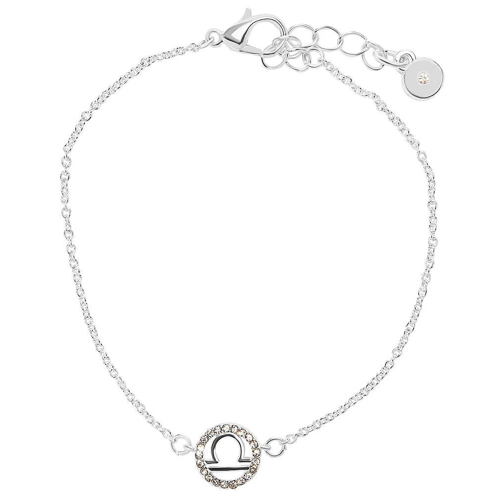 LC Lauren Conrad Silver Tone Crystal Libra Zodiac Sign Bracelet